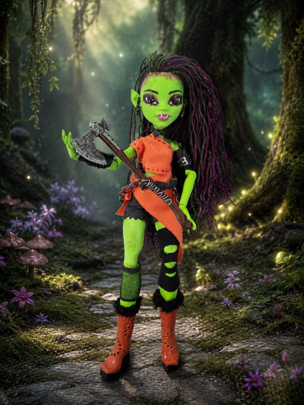 OOAK Fantasy Orc Warrior Doll